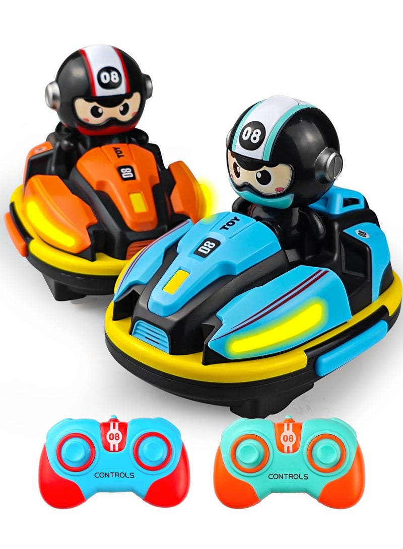 Auto telecomandata, giocattolo contro l'altro, telecomandato, per bambini, 2 pezzi, scooter RC con luce LED, musica ed effetto nebbia, ideale per il compleanno dei bambini - Image 1