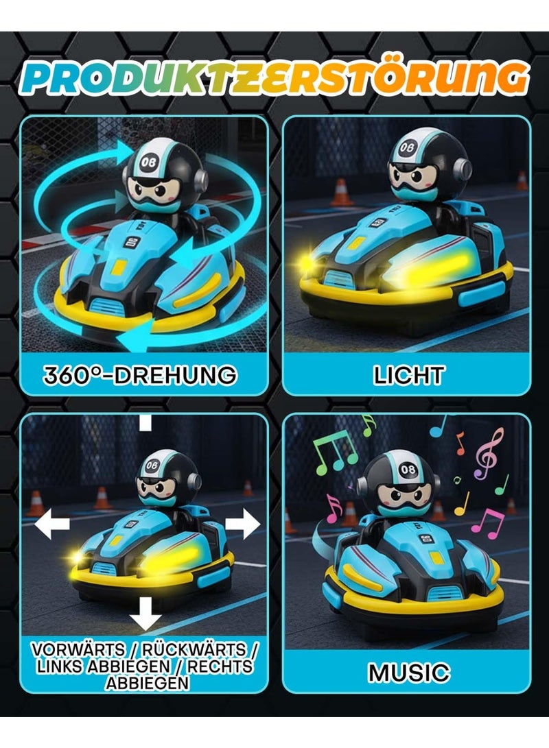 Auto telecomandata, giocattolo contro l'altro, telecomandato, per bambini, 2 pezzi, scooter RC con luce LED, musica ed effetto nebbia, ideale per il compleanno dei bambini - Image 4