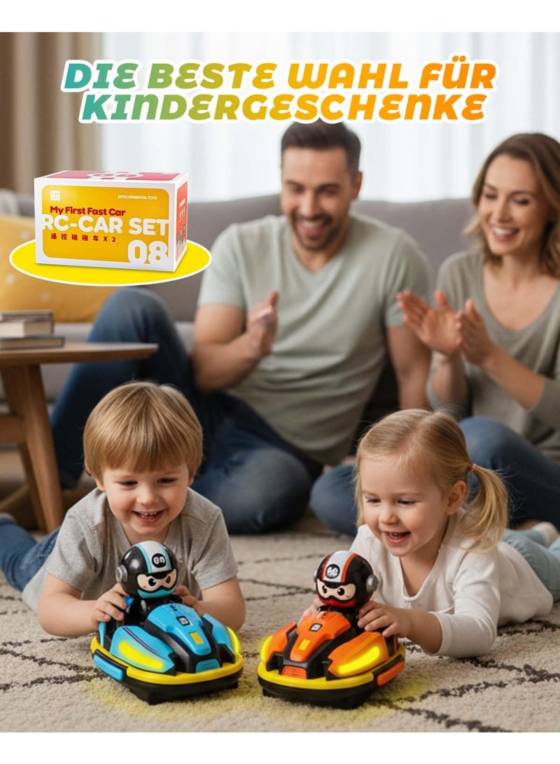 Auto telecomandata, giocattolo contro l'altro, telecomandato, per bambini, 2 pezzi, scooter RC con luce LED, musica ed effetto nebbia, ideale per il compleanno dei bambini - Image 5