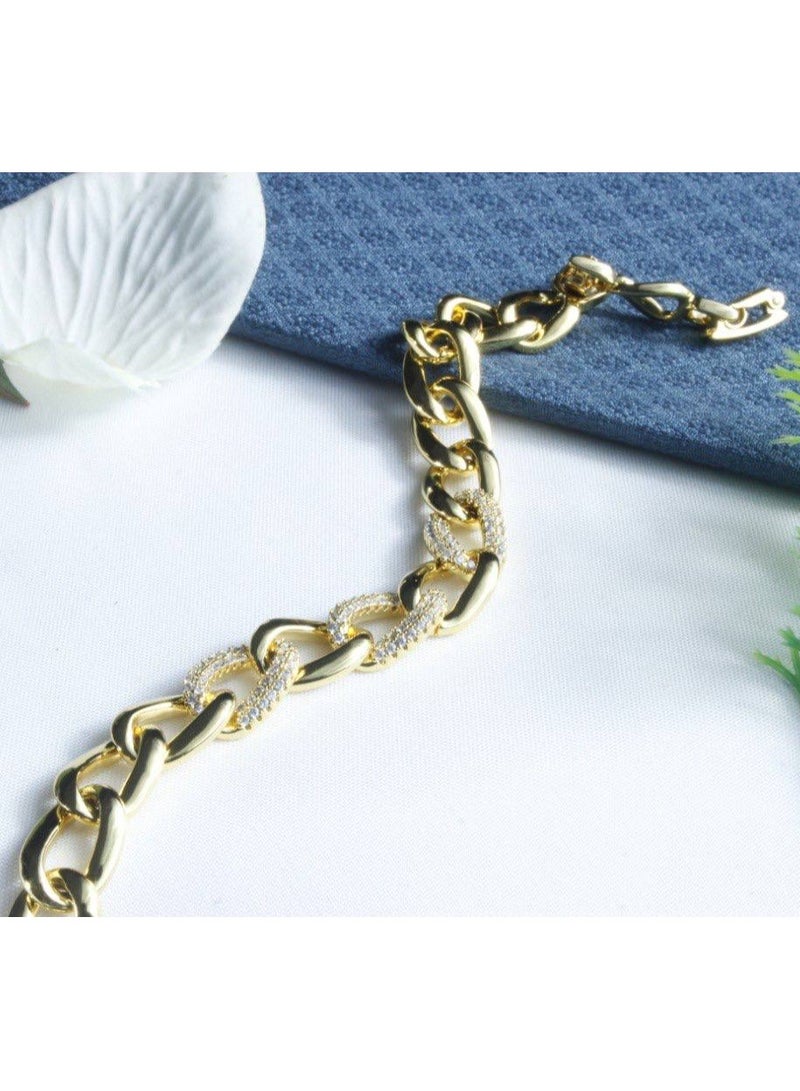 R-A1 سوارة نسائية عصرية مطلية بالذهب عيار 21