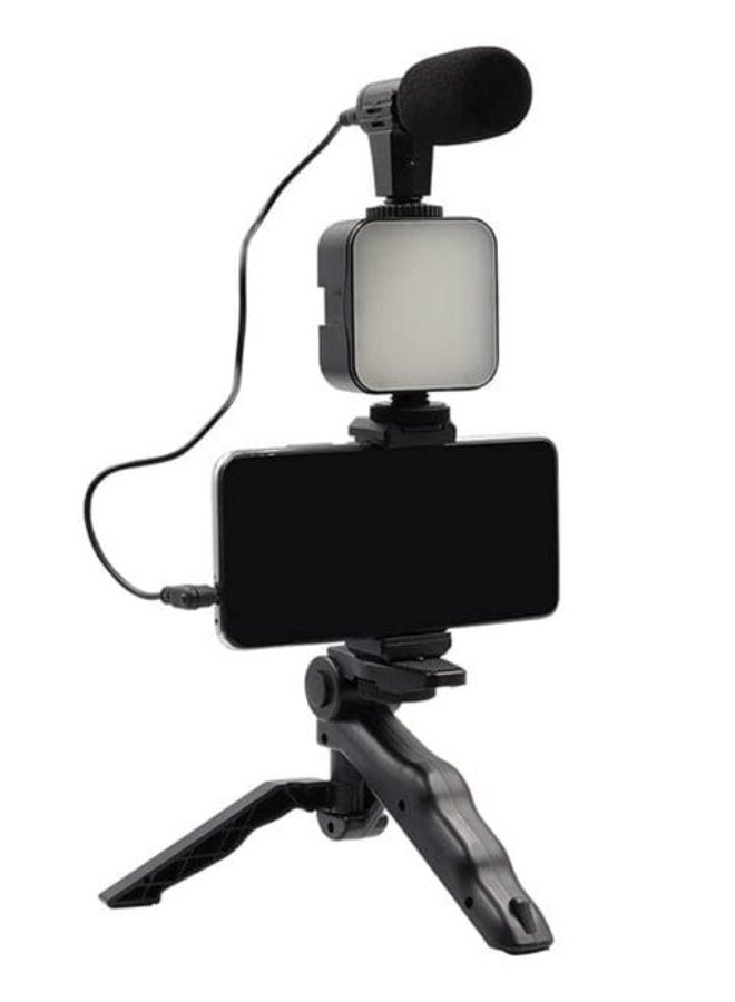 AY-49 Video Maker Kit with LED Lighting, Microphone, Tripod, Stand, and Remote – Next Generation for Live Streaming and YouTube – Black - Image 1