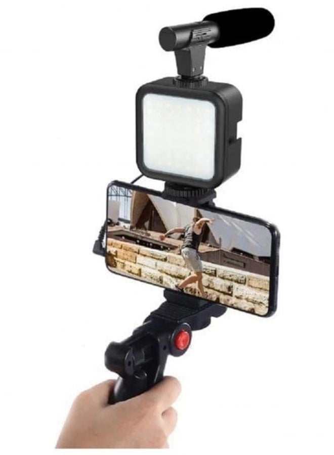 AY-49 Video Maker Kit with LED Lighting, Microphone, Tripod, Stand, and Remote – Next Generation for Live Streaming and YouTube – Black - Image 3