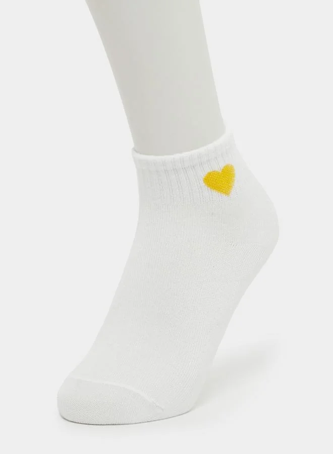 Styli Styli Set of 10 - Heart Embroidered Socks