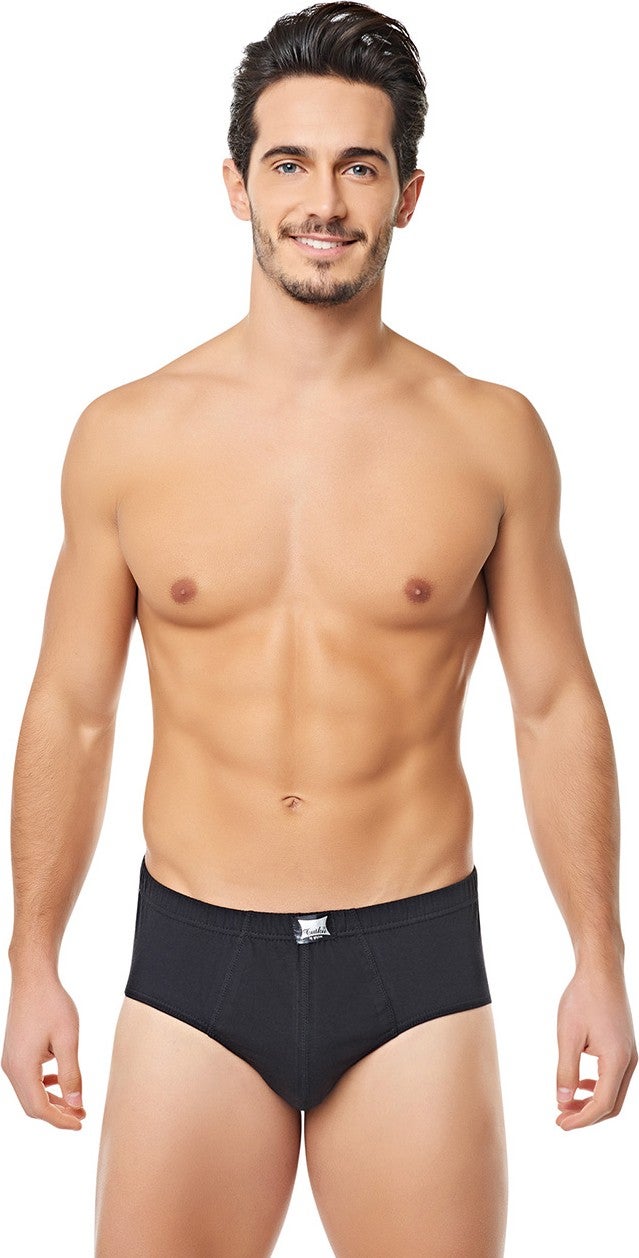 Tutku 12 Pieces Black Color Kom Slip Panties 