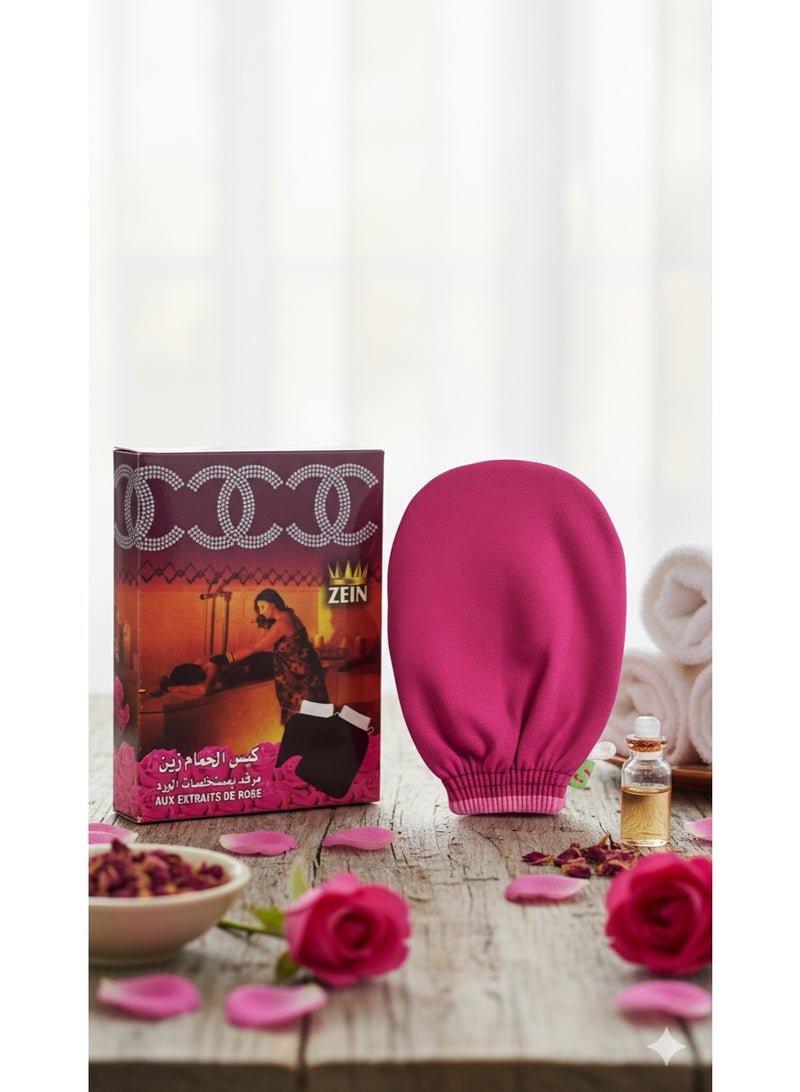 زين للعريس قفاز زين أولاريس للاستحمام – معطر بالورد لتقشير فائق وعناية بالبشرة - Image 3