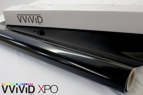 VViViD فيلم لاصق لفائف فينيل أسود لامع VViViD 2 قدم × 5 أقدام مع ورقة تحرير الهواء - Image 5