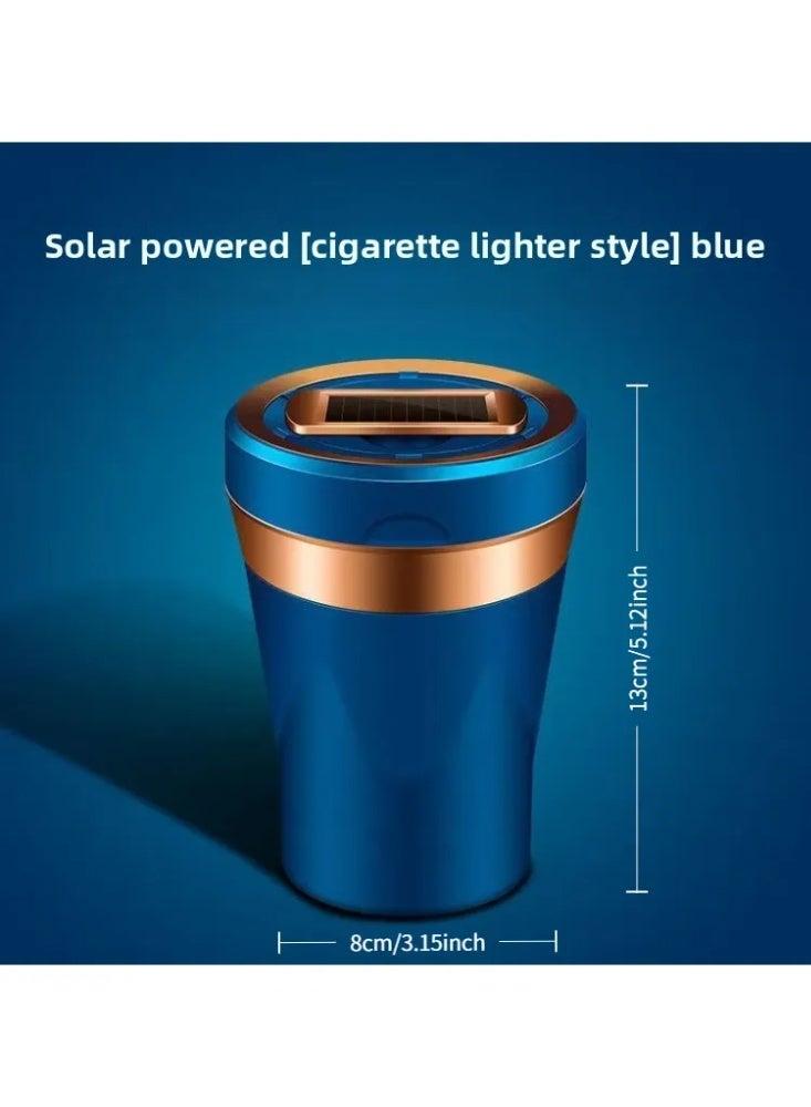 صينية سجائر سيارة شمسية مع ولاعة USB وإضاءة LED - كوب سيراميك داخلي مقاوم للحرارة لسيارات بي إم دبليو/مرسيدس/تويوتا (سلامة معتمدة) - Image 2