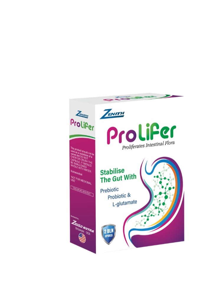 Zenith Zenith Prolifer Prebiotic , Probiotic & L-glutamate Softgels 30s 
