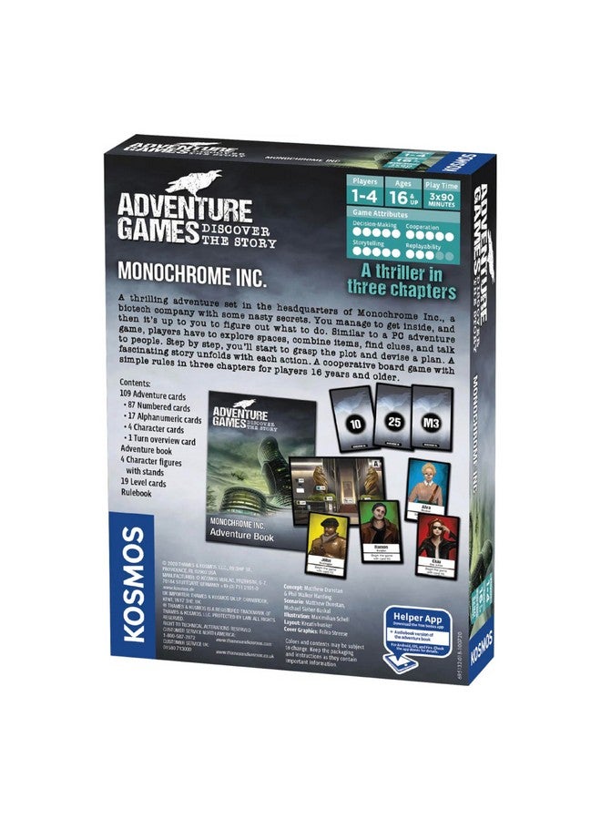 Thames & Kosmos Adventure Games: Monochrome, Inc. - A Kosmos Game from Thames & Kosmos | Collaborative, Replayable Storytelling Gaming Experience for 1 to 4 Players Ages 16+ - Image 2