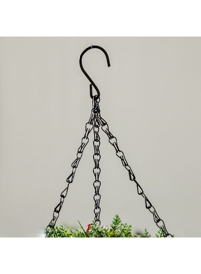 DANUBE HOME نبات صناعي معلق بسلة - نمط الصنوبر، نبات زينة مزيف للشرفة، المطبخ والديكور الداخلي، نباتات خضراء واقعية لمظهر طبيعي - أخضر - Image 3