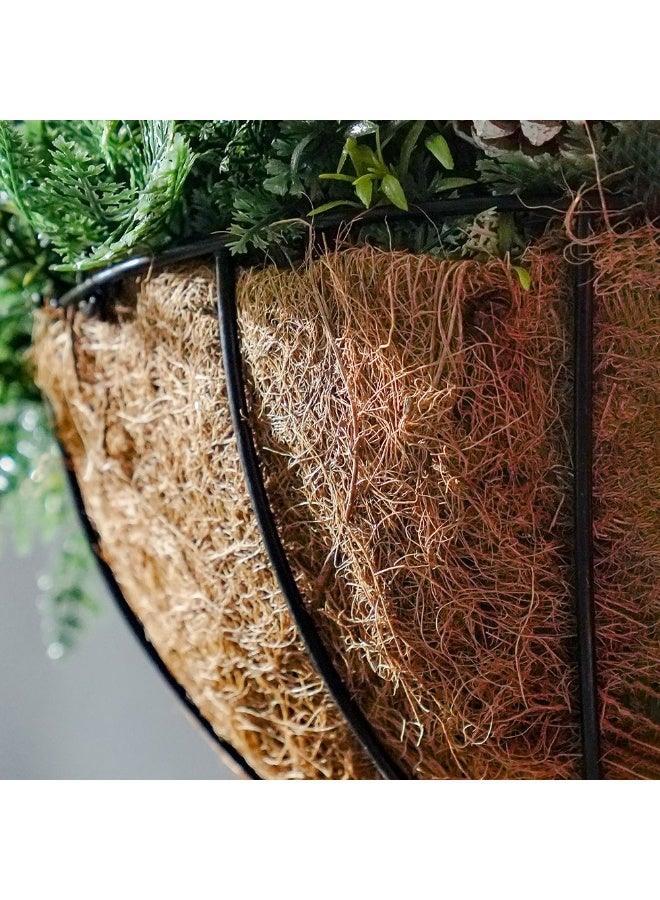 DANUBE HOME نبات صناعي معلق بسلة - نمط الصنوبر، نبات زينة مزيف للشرفة، المطبخ والديكور الداخلي، نباتات خضراء واقعية لمظهر طبيعي - أخضر - Image 4