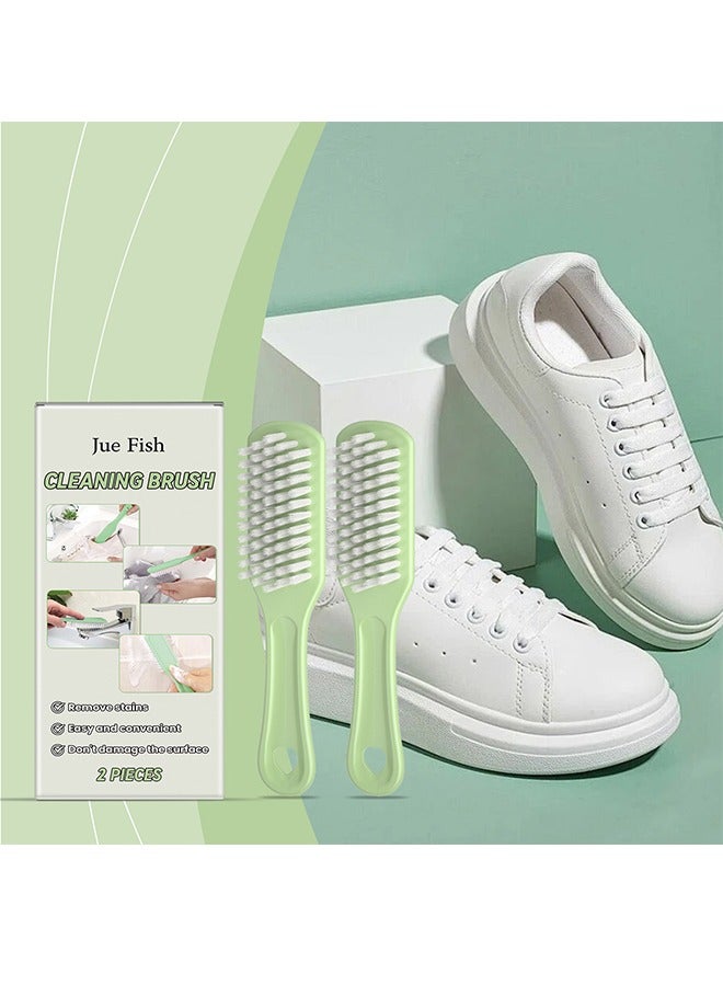 JUE-FISH JUE FISH Multi-Purpose Cleaning Brush - Household Cleaning Shoes Sink Wall Decontamination Oil Soft Brush - Gentle Scrub Shoes, Home Surfaces, Walls and Stubborn Stains - 2 Brushes - Image 1