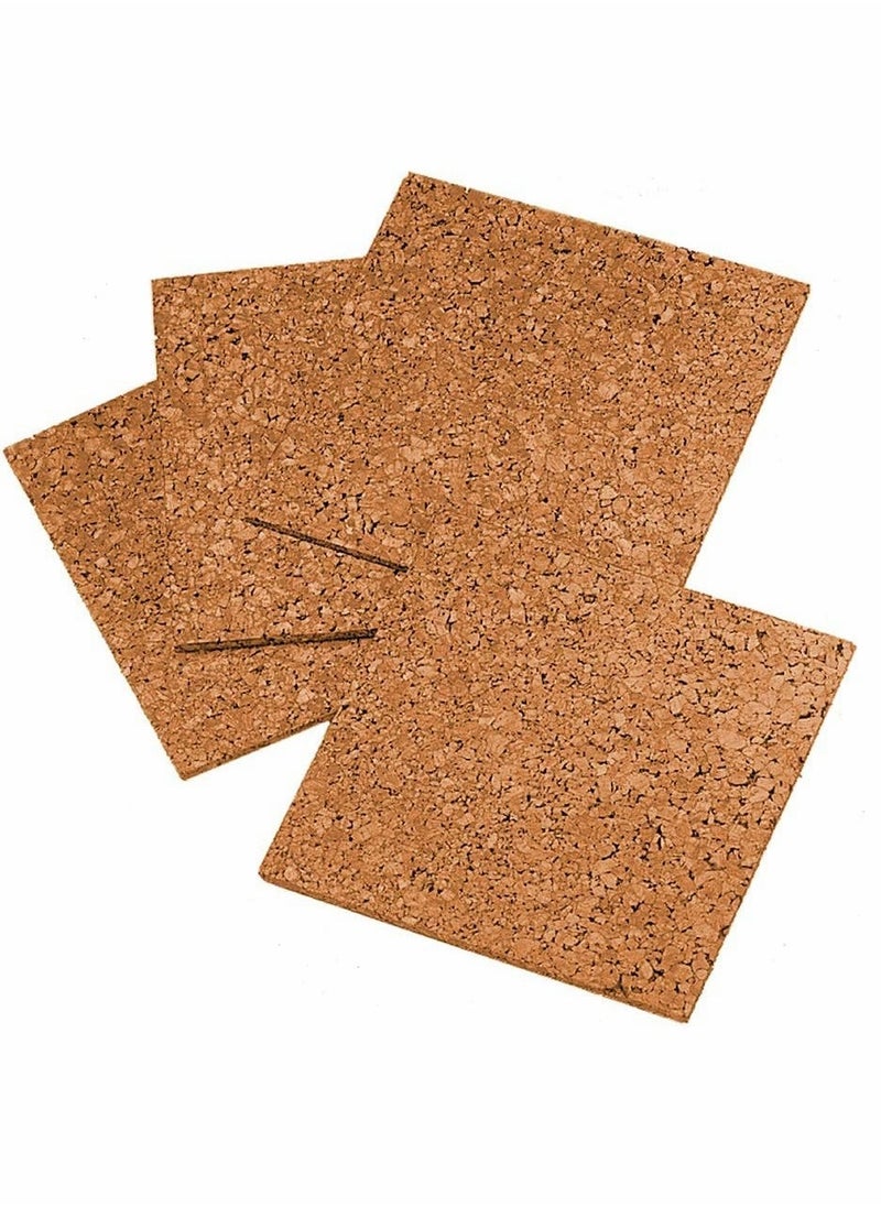 Self Adhesive Bulletin Boards 4Pcs 30cm Square Self Adhesive Felt Board Tiles with Push Pins Square Bulletin Board for Walls Felt Cork Pin Board for Pictures Photos Memos - Image 1