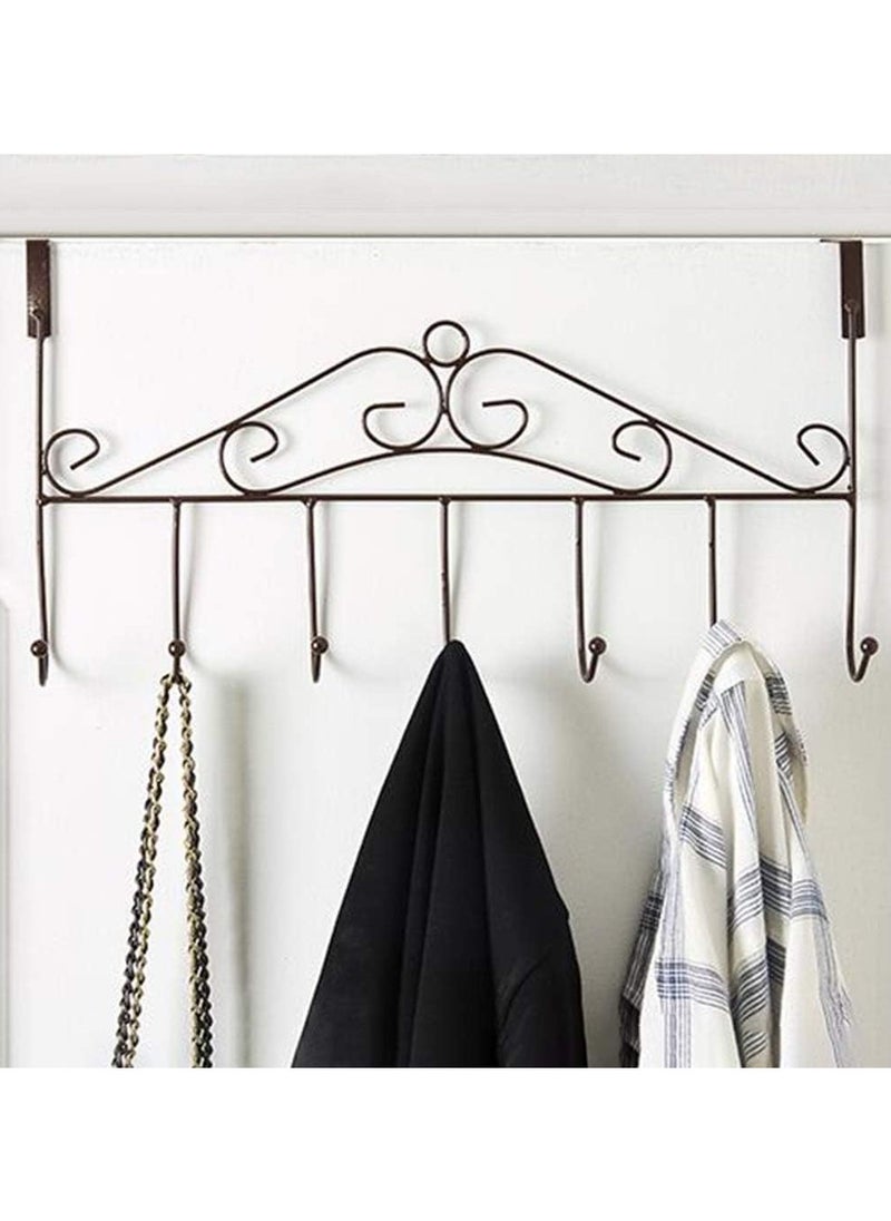 Wall Mounted Over Door Hanger for Clothes Bag Towel Rack Home Accessories 7 Hanger  - Image 2