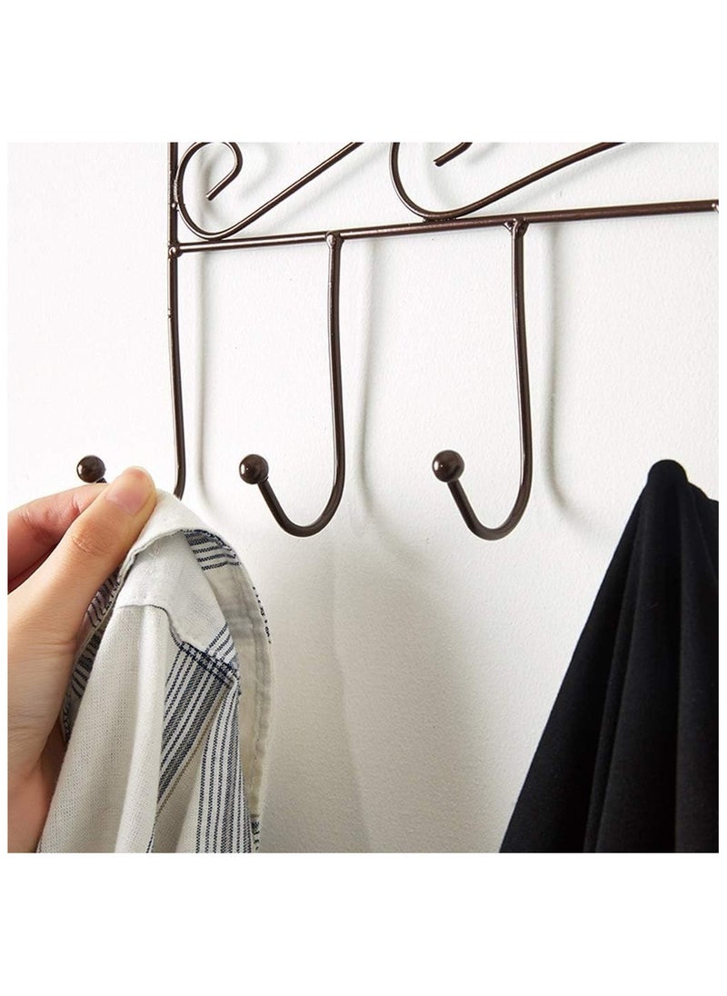 Wall Mounted Over Door Hanger for Clothes Bag Towel Rack Home Accessories 7 Hanger  - Image 3