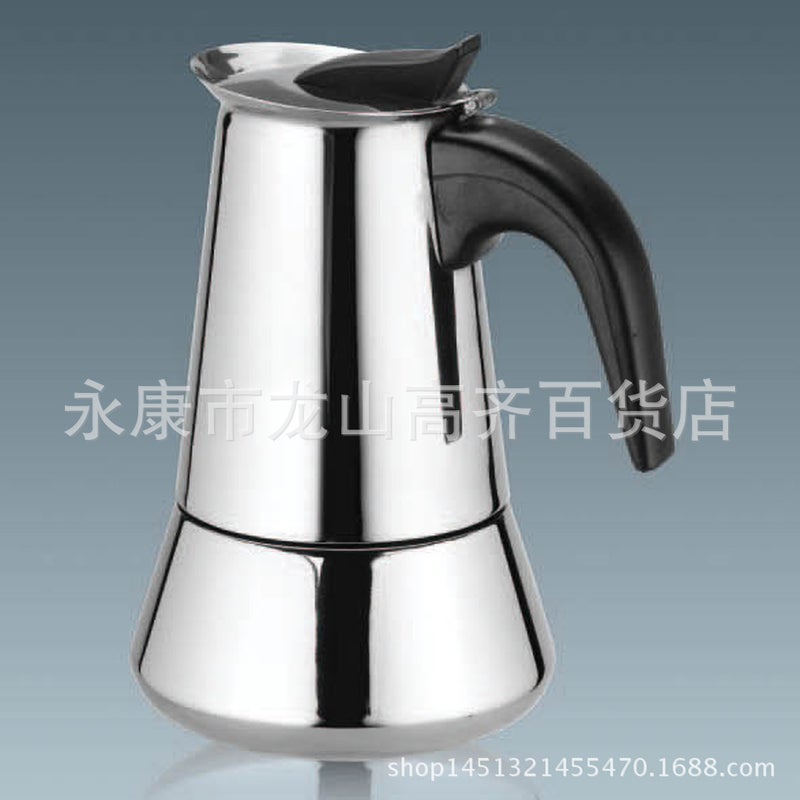 Stainless Steel Moka Pot Coffee Moka Pot Coffee Pot Stainless Steel Can Discharge - Image 2