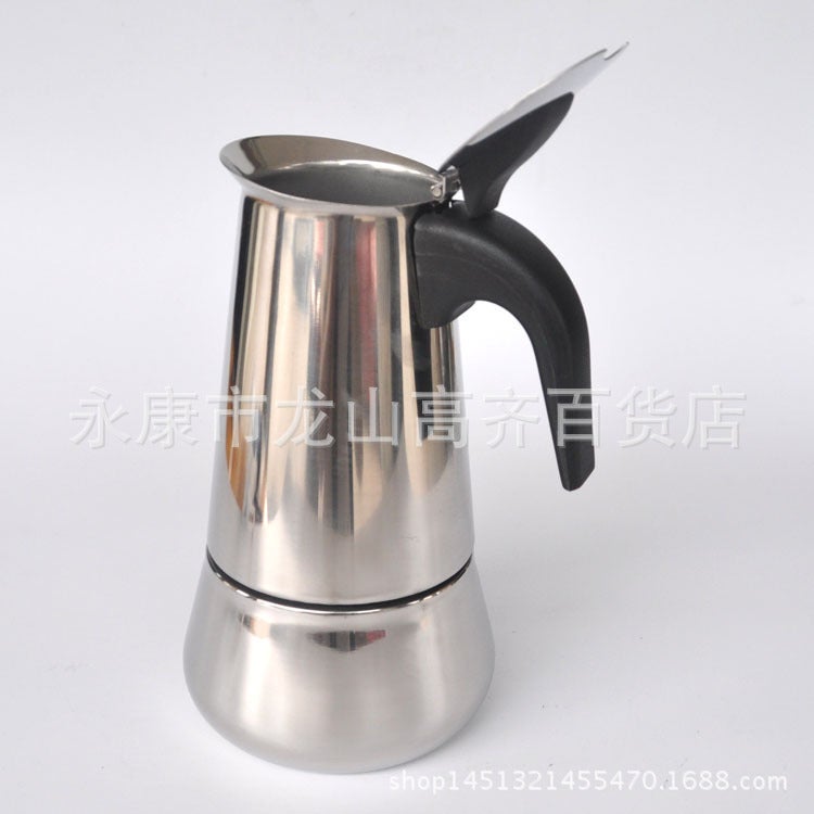 Stainless Steel Moka Pot Coffee Moka Pot Coffee Pot Stainless Steel Can Discharge - Image 1