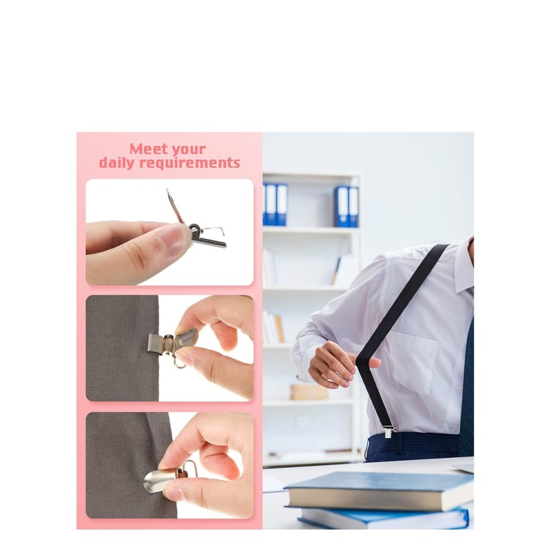 SOLARAE 100 Pieces Metal Pacifier Suspender Clips Straps Holder Fasteners Clips Baby Pacifier Suspender Snap Heavy Duty Fasteners Clips for Making Pacifier Holders Bib Bed Sheet Fasteners Toy Clip - Image 5