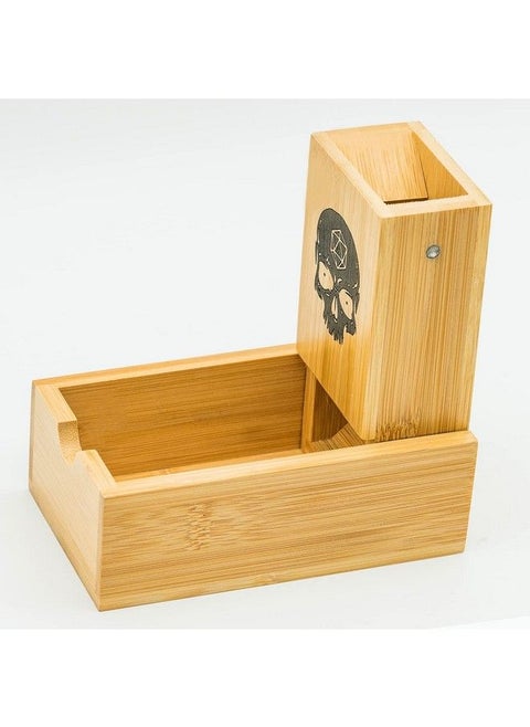 Bamboo Dice Tower Foldable Wooden Die Roller Castle Rolling Case For Dungeons And Dragons Board Game D&D Rpg