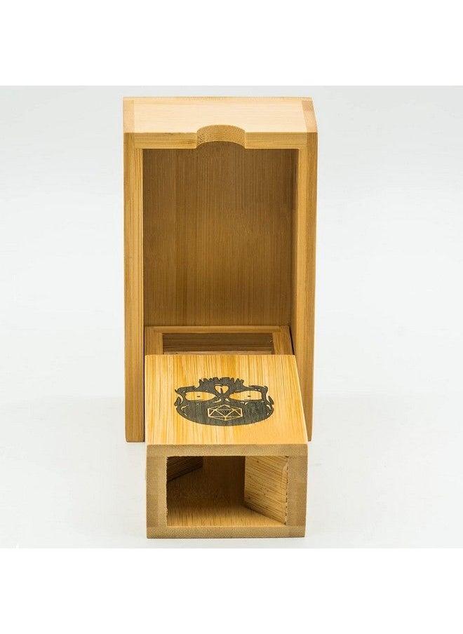 cusdie Bamboo Dice Tower Foldable Wooden Die Roller Castle Rolling Case For Dungeons And Dragons Board Game D&D Rpg  - Image 4