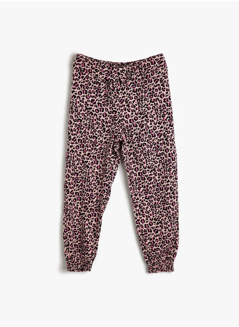 KOTON Leopard Patterned Trousers