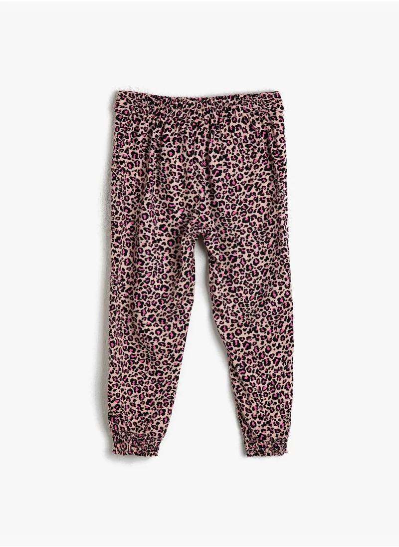 كوتون Leopard Patterned Trousers