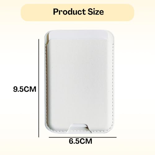 Flavizo MagSafe Card Holder Wallet Designed for iPhone 12/13/14/15 Series, Slim Magnetic Wallet with Strong Magnets, Secure Phone Card Case White. - Image 2