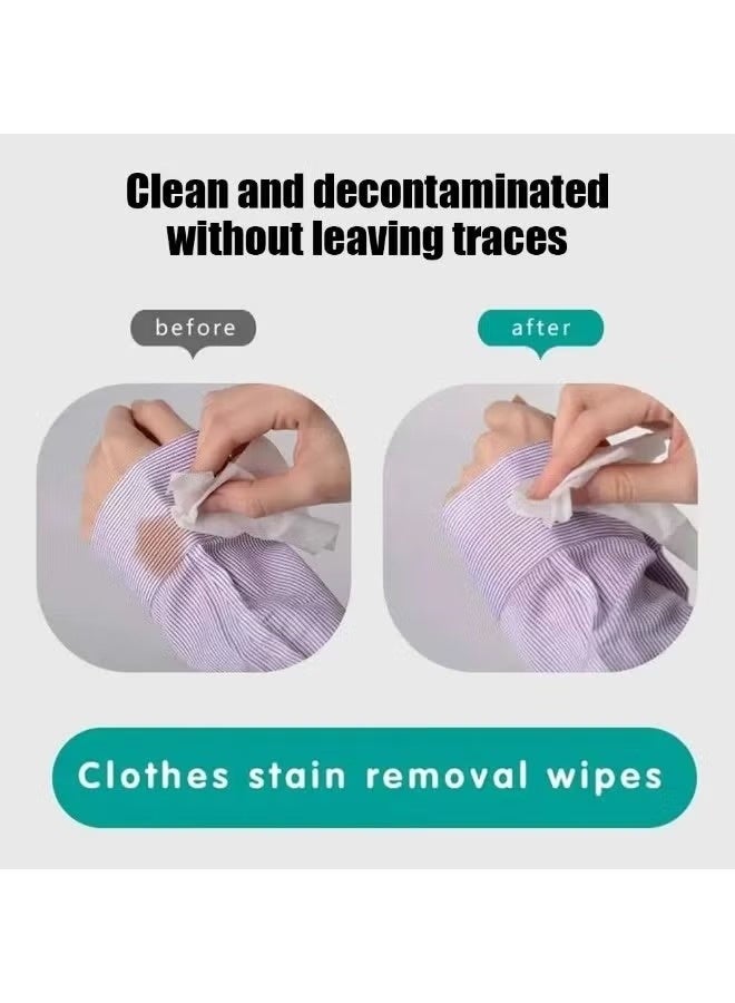 Wet Wipes for Clothes, Wet Wipes for Laundry Stain Removal, Portable Wet Wipes for Emergency Stain Removal, 64 Pieces - 234 - Image 2