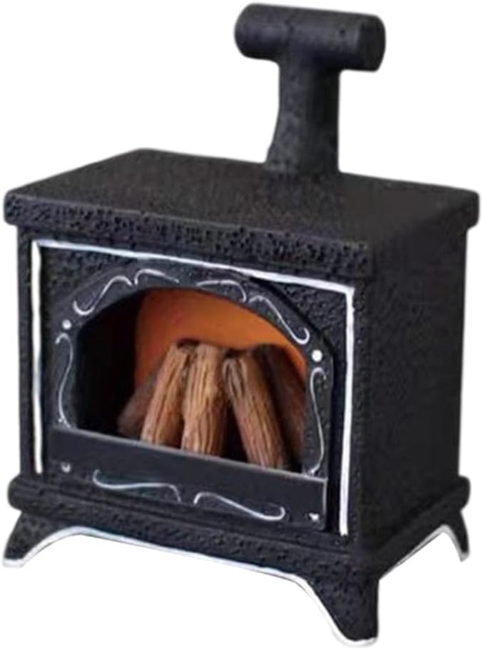 كلاراكو مدفأة LED لبيت الدمى، مشهد مصغر بمقياس 1/12، ديكور عيد الميلاد لبيت الدمى، أثاث مصغر - Image 1