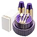 Bestluck 350PCS Clear Purple Plastic Plates for 50 Guests Disposable Plates with Gold Trim include 50 Dinner Plates 50 Dessert Plates 150 Gold Silverware 50 Cups 50 Napkins for Party Wedding - Image 1