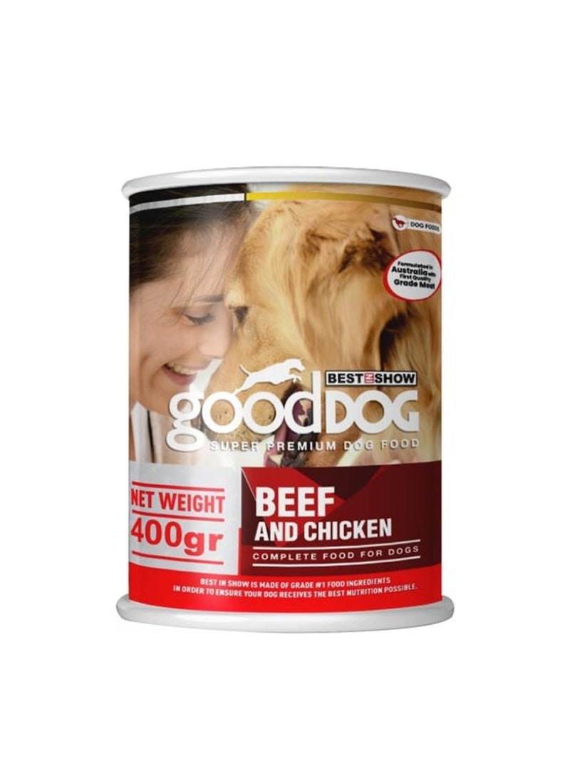 Good Dog Beef and Chicken Wet Dog Food Canned Meat for All Life Stages - 400g - Image 1