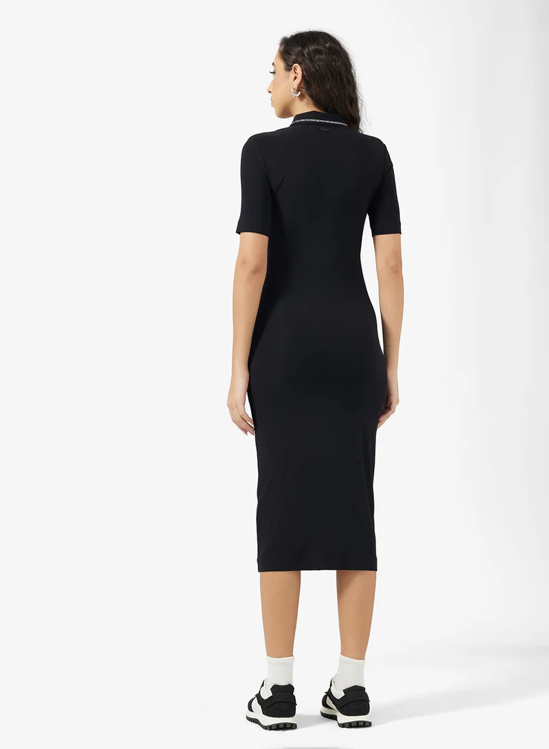 LACOSTE Slim Fit Diamanté Accent Polo Dress