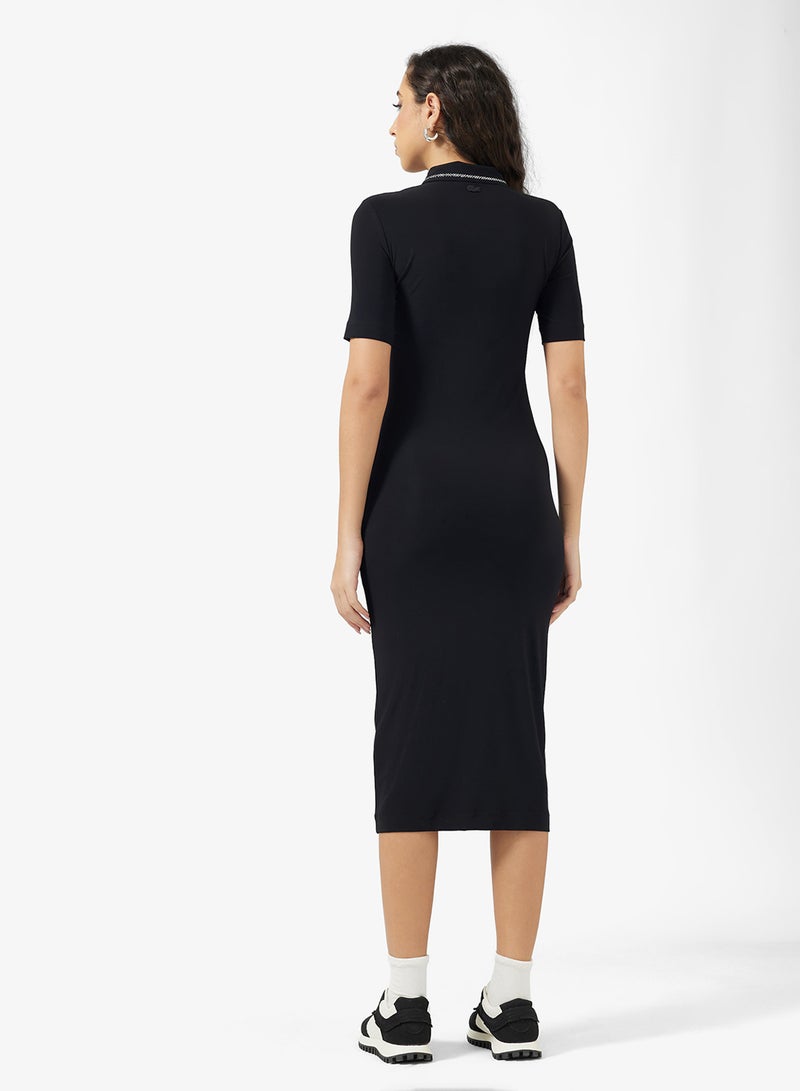 لاكوست فستان بولو بلمسة ماسية بقصة ضيقة - Image 2