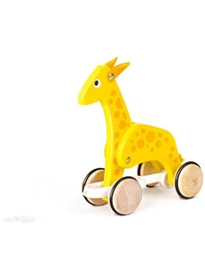 Hape Push And Pull Giraffe Wooden Pull Along Toy - Image 3