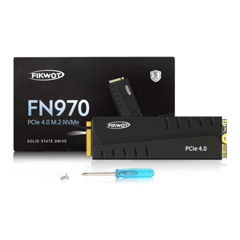 Fikwot 1TB SSD M.2 NVMe PCIe Gen4 Gaming SSD with Heatsink Up to 7400MB s Compatible with PS5 Configure DRAM Cache M.2 2280 Internal SSD- FN970 - Image 1
