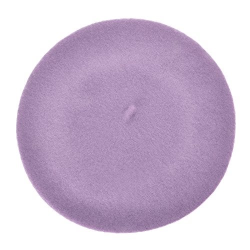 ZLYC Wool Beret Hat Classic Solid Color French Beret for Women (Lavender) - Image 5