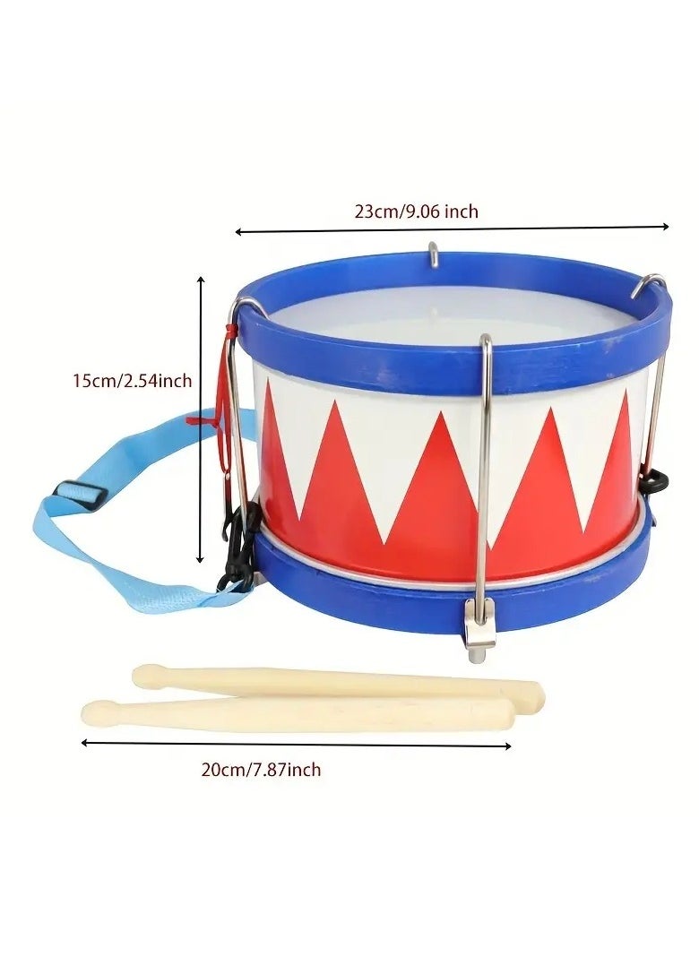 Gonice Adjustable Waist Drum 8 Inch Small Army Drum Performance Props Drum Hand Drum Orff Percussion Instrument  - Image 1