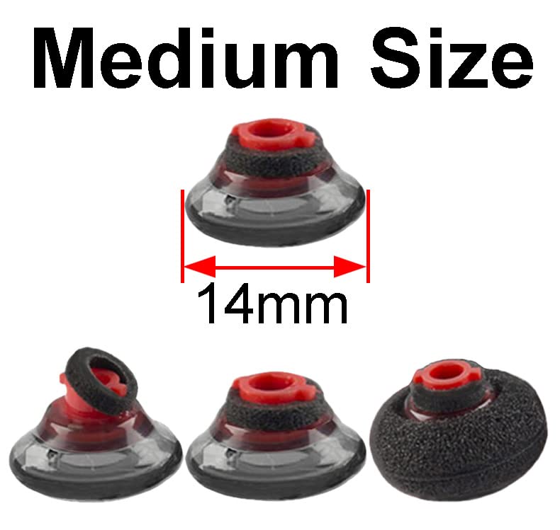 A-Focus Voyager 5200 Eartips Set, Comfortable Replacement Ear Tips Kits Earpads Foam Earbuds Ear Gels Compatible with Plantronics Voyager 5200 5210 5220 Legend Headset Medium M Gray 4 Pcs - Image 2