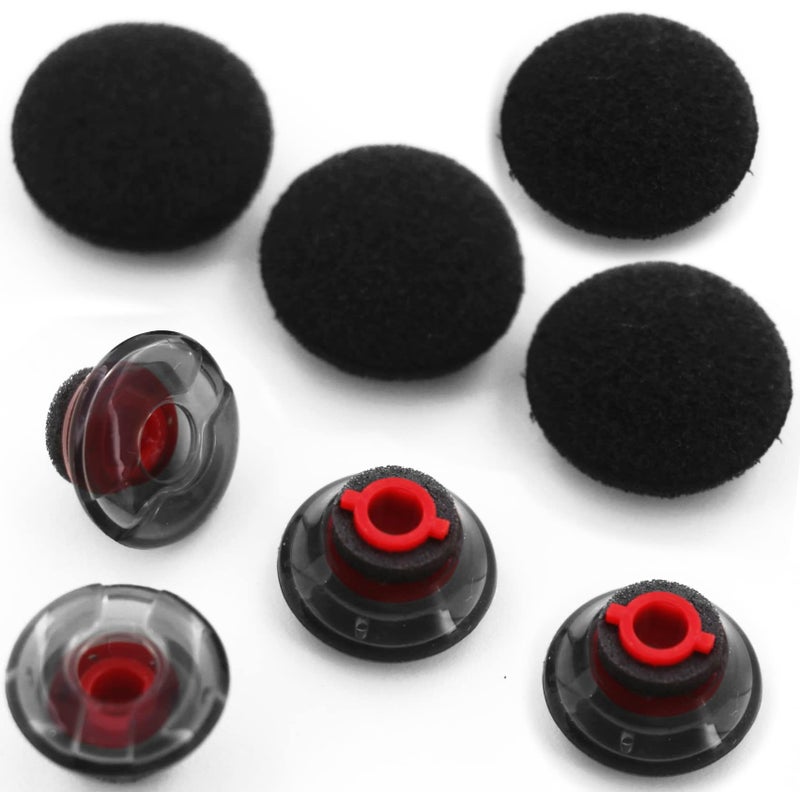 A-Focus Voyager 5200 Eartips Set, Comfortable Replacement Ear Tips Kits Earpads Foam Earbuds Ear Gels Compatible with Plantronics Voyager 5200 5210 5220 Legend Headset Medium M Gray 4 Pcs - Image 4