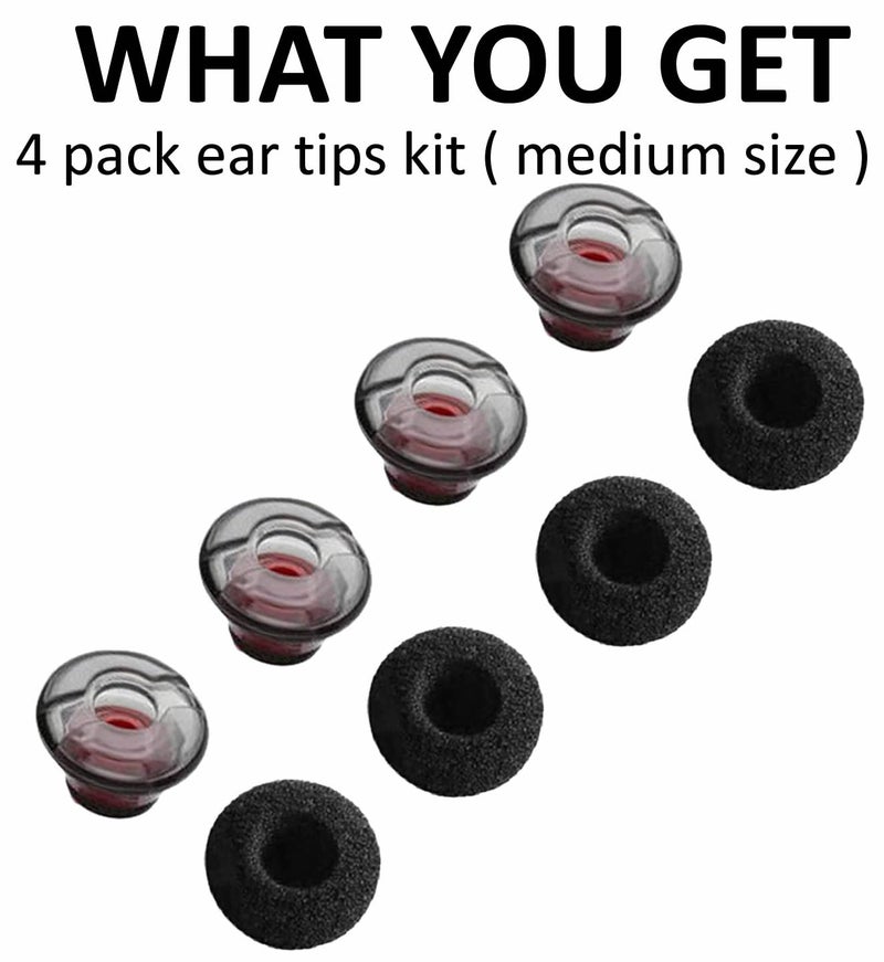 A-Focus Voyager 5200 Eartips Set, Comfortable Replacement Ear Tips Kits Earpads Foam Earbuds Ear Gels Compatible with Plantronics Voyager 5200 5210 5220 Legend Headset Medium M Gray 4 Pcs - Image 3