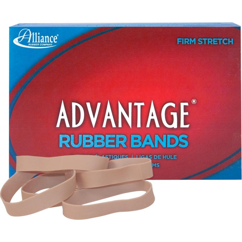 Alliance Rubber 26825 Advantage Rubber Bands Size 82 1 lb Box Contains Approx 230 Bands 2 12 x 12 Natural Crepe Beige