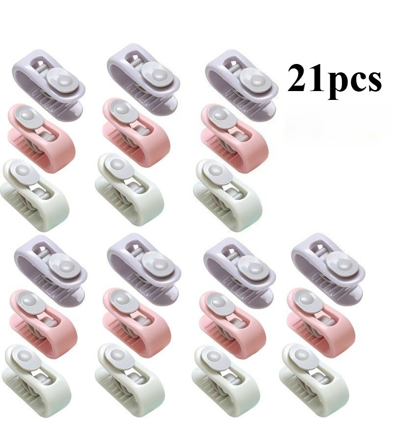 Random 21 Pcs Multifunctional Curtain Blanket Thumbtack Clip Household Needle Free Quilt Cover Fixator - Image 1