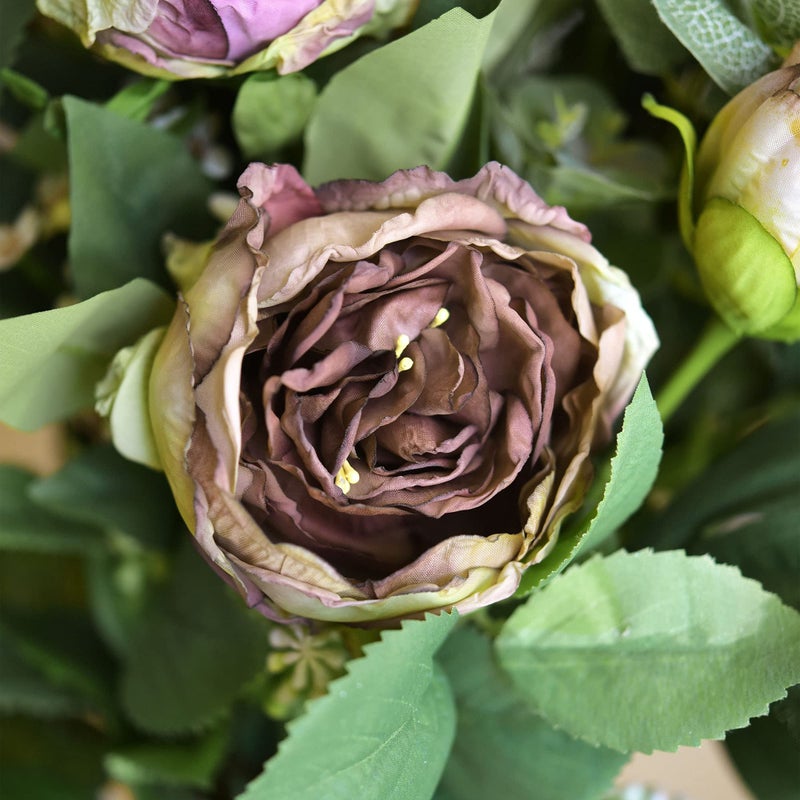 FiveSeasonStuff Vintage Walnut Brown Peonies â€“ Realistic Artificial Silk Flowers with Dry-Look Petals, 6 Stems for Rustic Home & Wedding Floral Arrangements - Image 2