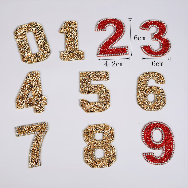 Multi Fabric Compatible Number Iron On Patches 0-9 - Image 2