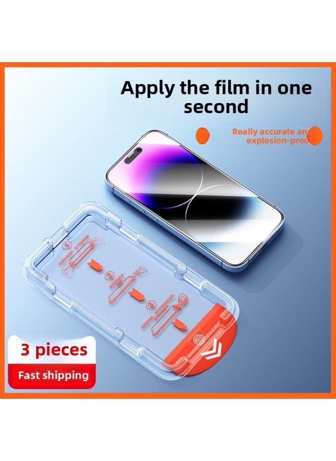 ماركة غير محددة ينطبق على فيلم Iphone 15 المضاد للزقزقة لهاتف Iphone14promax/13/12plus HD Xr/11 مستودع خالٍ من الغبار X- اللون: مجموعة واحدة من مضادات الزقزقة + 1 مجموعة من صندوق الملصقات الثاني فائق الوضوح [صندوق الملصقات الثاني في المستودع الخالي من الغبار] - الحجم: لهاتف Iphone 15 Plus  - Image 4