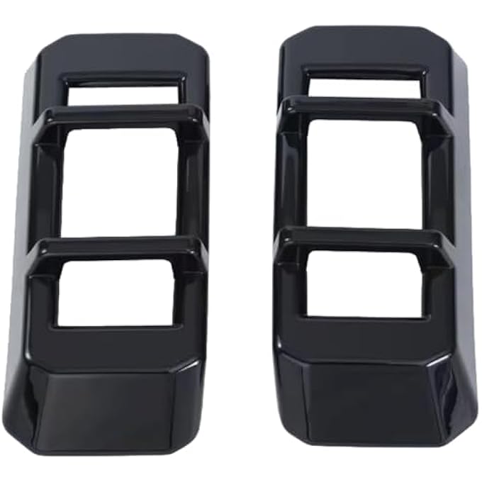 ريحني ملحقات خارجية للسيارة مناسبة لشيري جيتور ترافيلار T2 2023-2025، مصابيح الضباب الأمامية الخلفية، غطاء تقليم، قطعتان من مصابيح الضباب الأمامية ABS باللون الأسود اللامع - Image 5