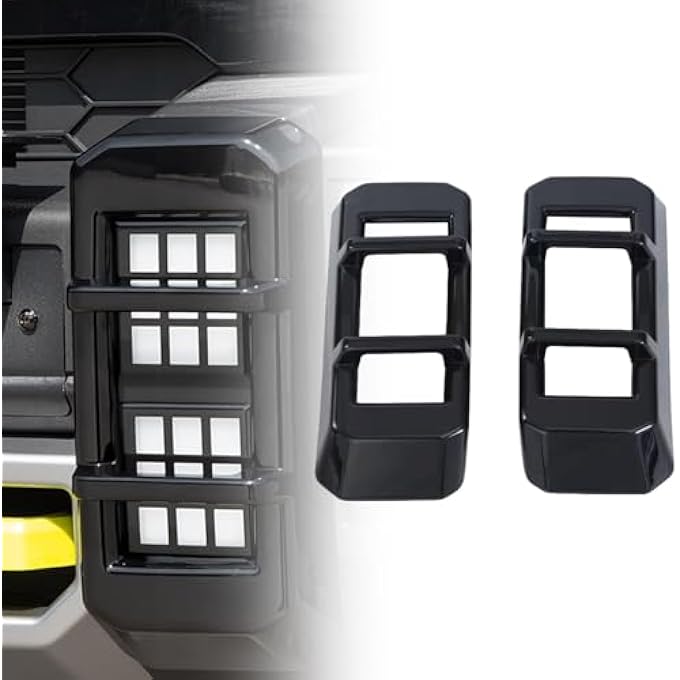 ريحني ملحقات خارجية للسيارة مناسبة لشيري جيتور ترافيلار T2 2023-2025، مصابيح الضباب الأمامية الخلفية، غطاء تقليم، قطعتان من مصابيح الضباب الأمامية ABS باللون الأسود اللامع - Image 1