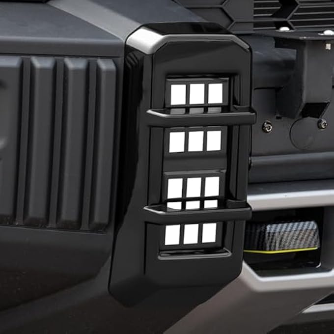 ريحني ملحقات خارجية للسيارة مناسبة لشيري جيتور ترافيلار T2 2023-2025، مصابيح الضباب الأمامية الخلفية، غطاء تقليم، قطعتان من مصابيح الضباب الأمامية ABS باللون الأسود اللامع - Image 2