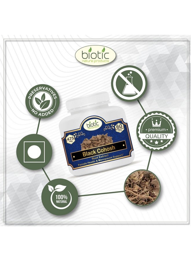 Biotic Black Cohosh Extract Capsules - 475mg - 60 Veg Capsules - Image 5