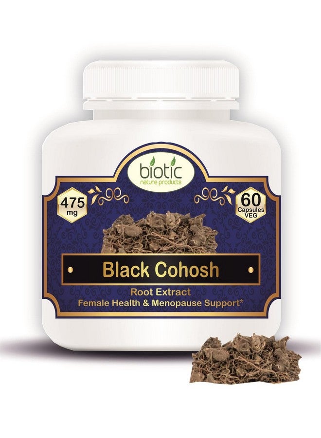 Biotic Black Cohosh Extract Capsules - 475mg - 60 Veg Capsules - Image 1